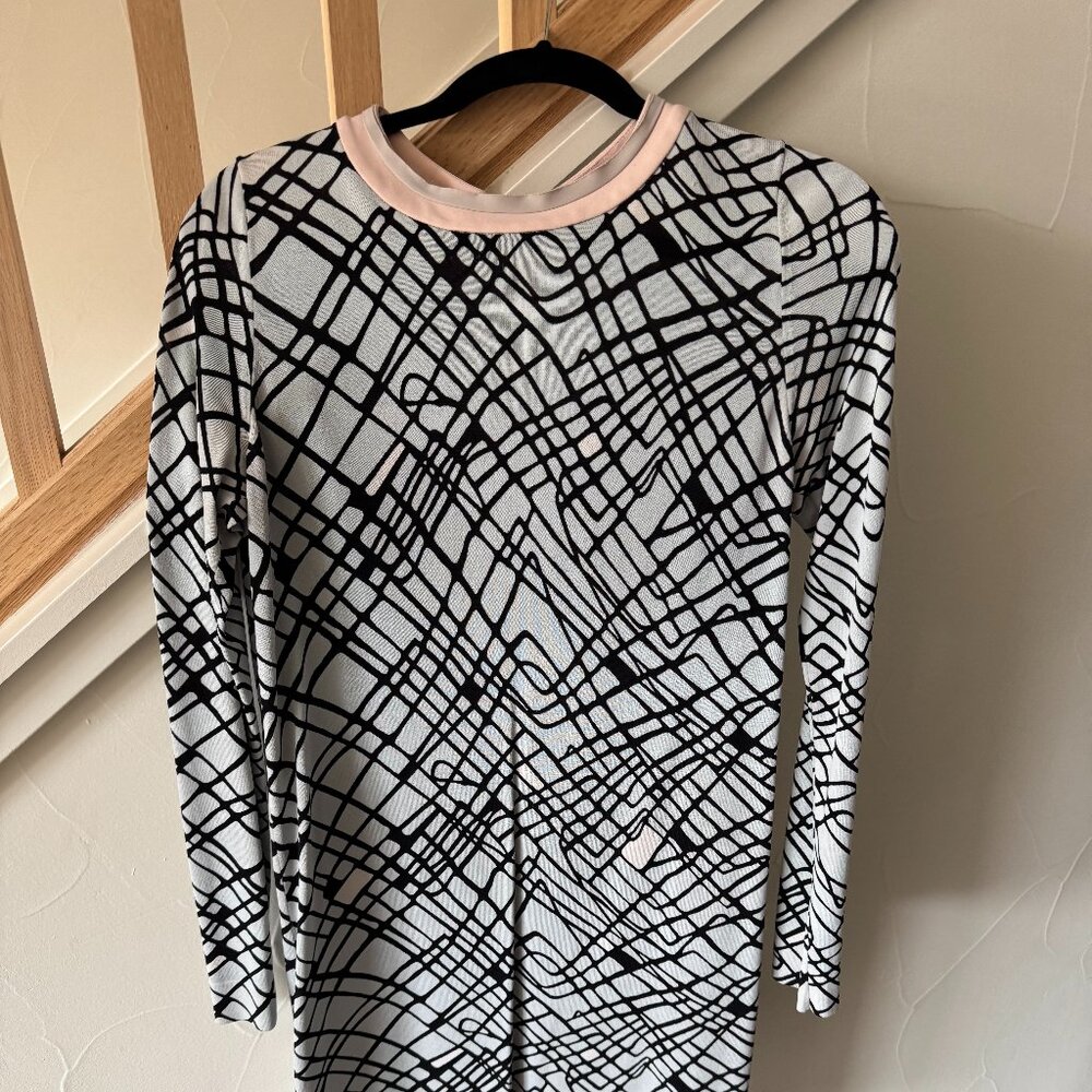 Diane Von Furstenberg Multicolor Raw Edge Jenetta Dress (Sm)